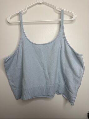 Old Navy Light Blue Women's Knit Crop Tank Top Plus Size XXL